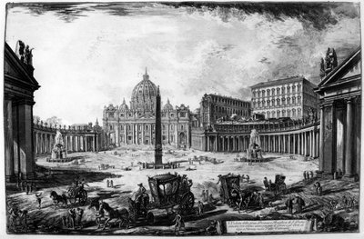 Ansicht des Petersdoms und des Platzes, aus der Serie 